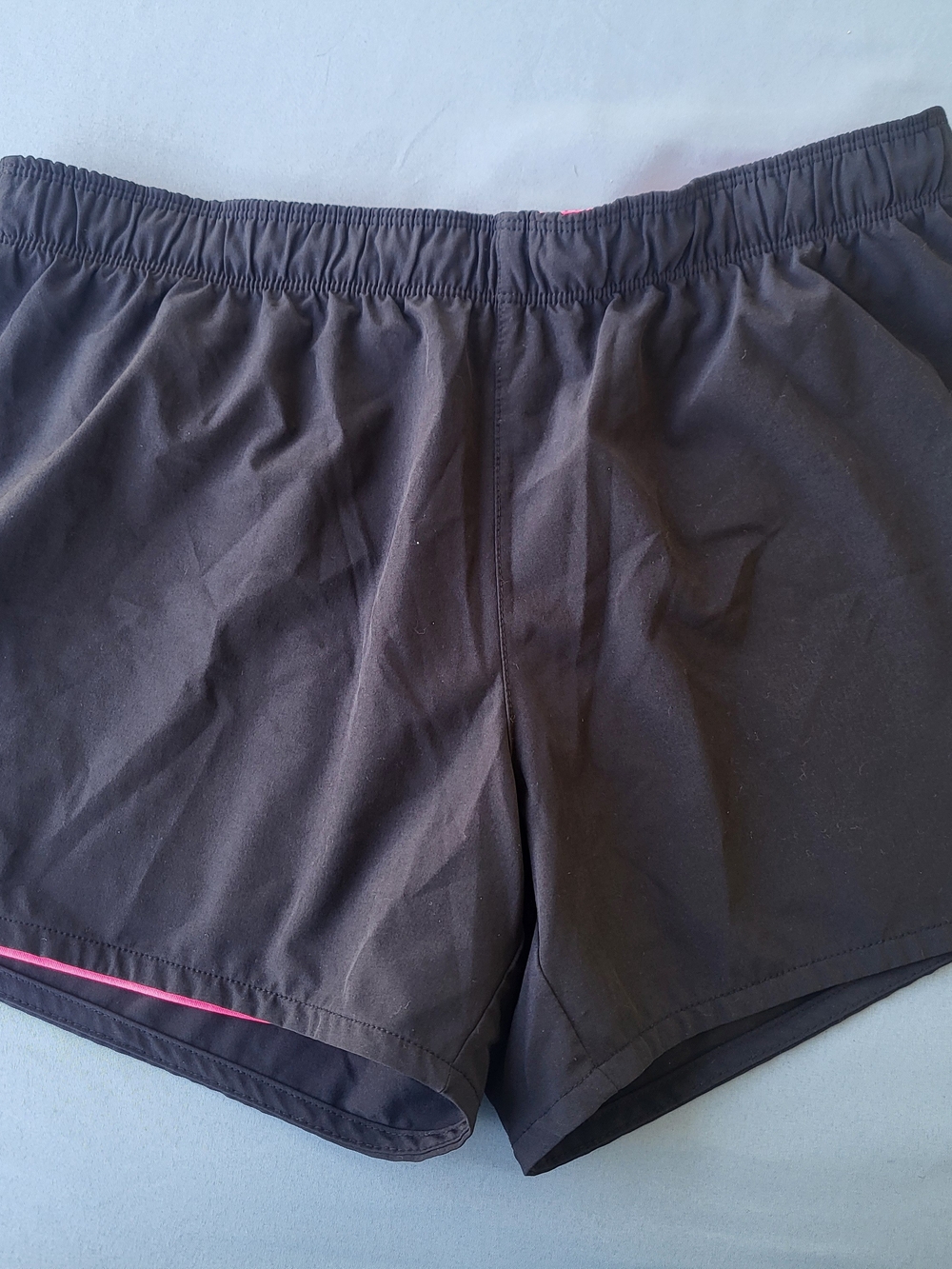 Nike Black Athletic Shorts with Pink Trim